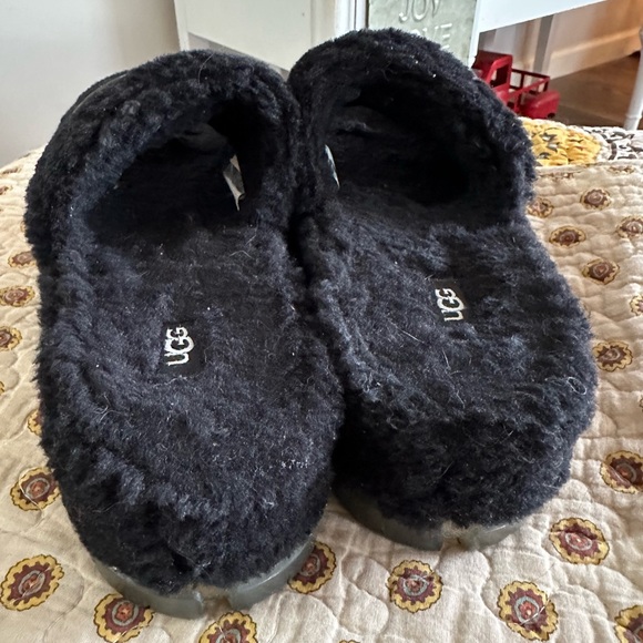 UGG 1131971 Fluffita Clear Platform Slide Sandals In Black Size 8 - Picture 5 of 8